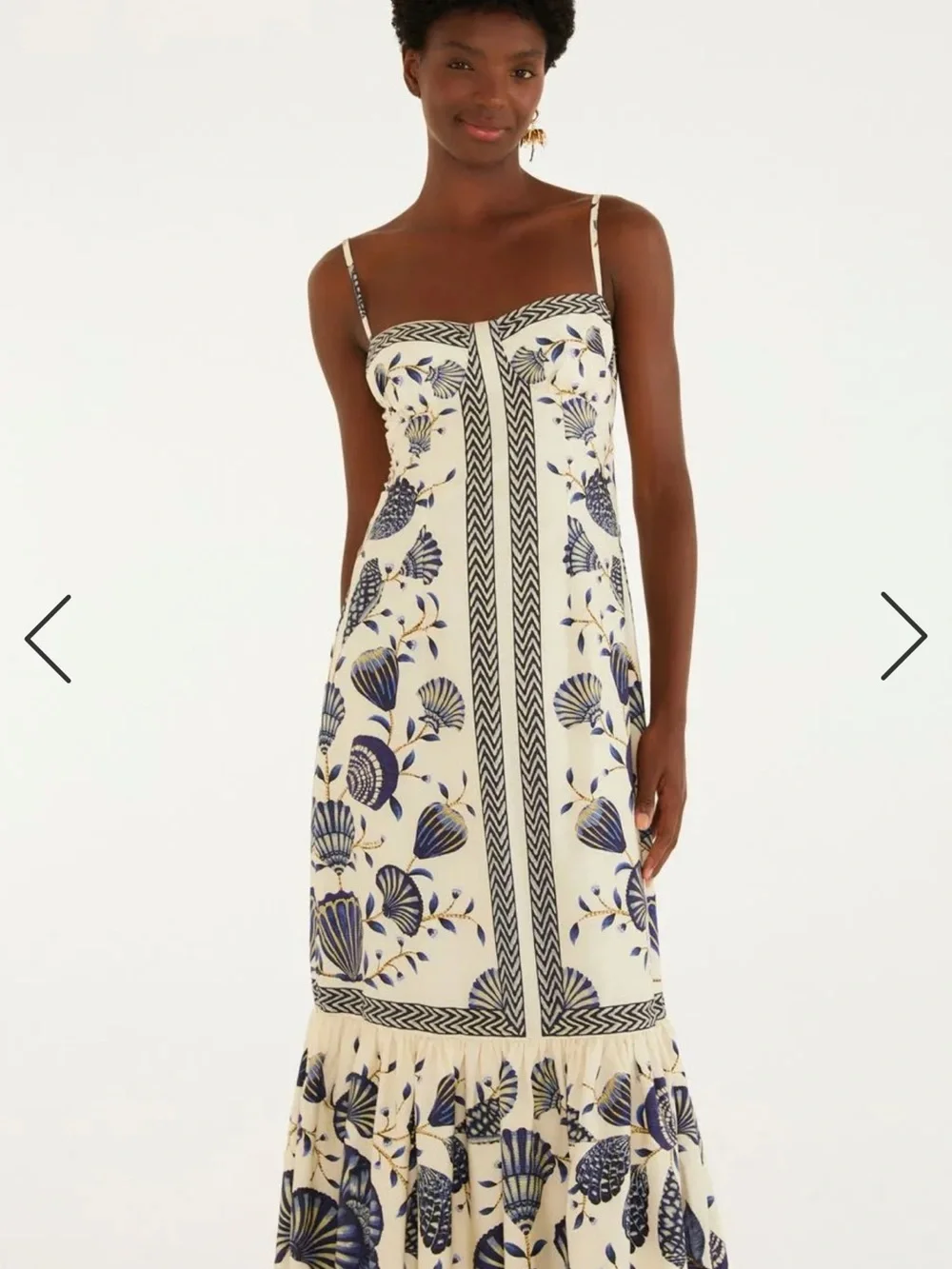 FARM Rio Ivory and Navy Floral-Print Maxi Dress - Picture 2 of 5